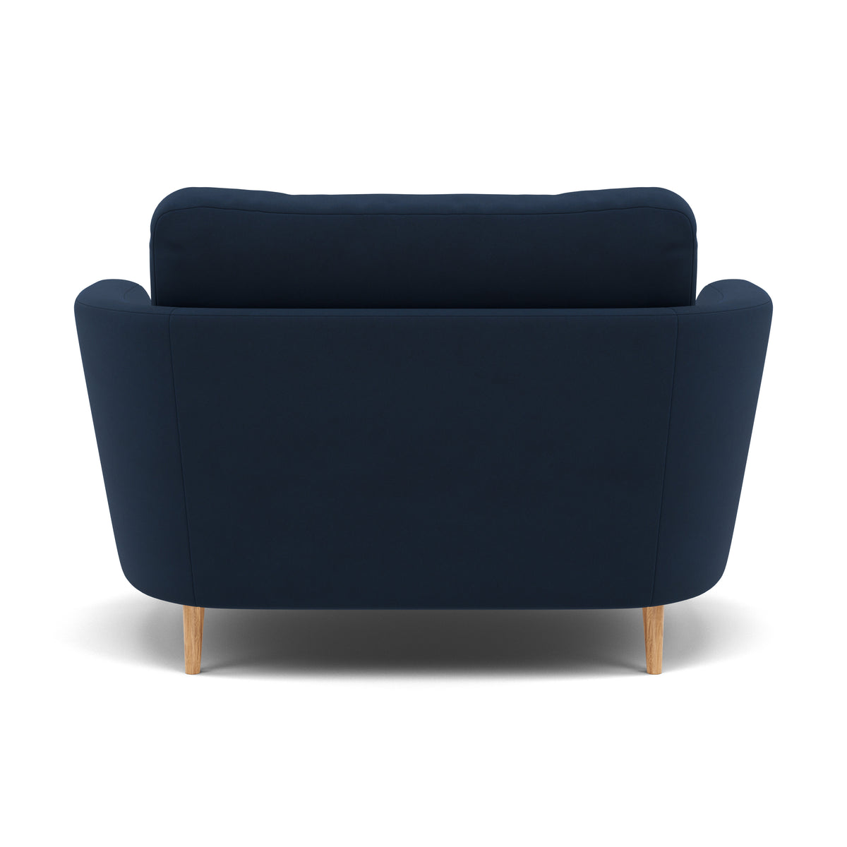 Phoebe Oval Loveseat - Oval Cuddler Grade B — Plush Velvet Indigo / Natural, gallery image 2
