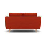Phoebe 2 Seater Sofa - Small Sofa Standard Back Grade B — Plush Velvet Paprika / Natural, gallery image 2