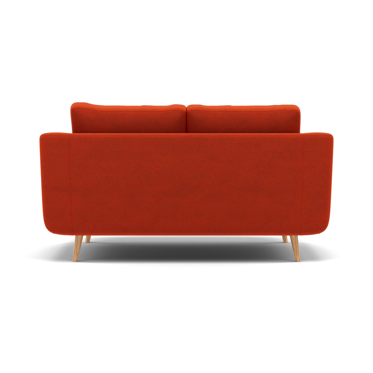 Phoebe 2 Seater Sofa - Small Sofa Standard Back Grade B — Plush Velvet Paprika / Natural, gallery image 2