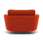Phoebe Oval Loveseat - Oval Cuddler Grade B — Plush Velvet Paprika / Natural, gallery image 2