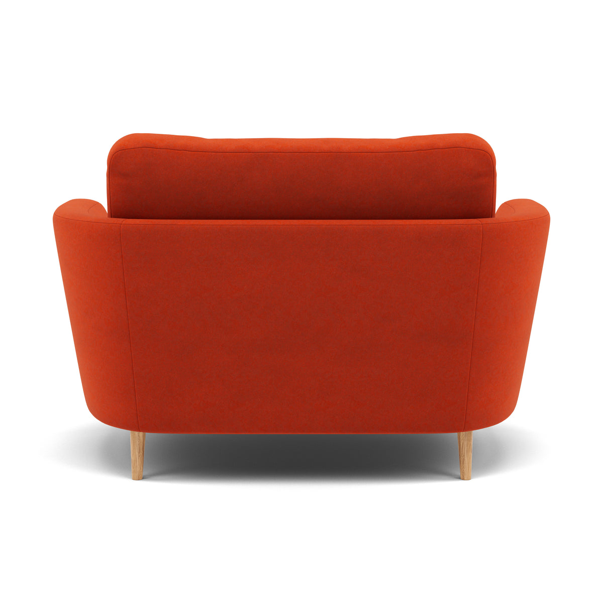 Phoebe Oval Loveseat - Oval Cuddler Grade B — Plush Velvet Paprika / Natural, gallery image 2