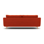 Phoebe 4 Seater Sofa - Extra Large Sofa Standard Back Grade B — Plush Velvet Paprika / Natural, gallery image 2
