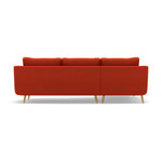 Phoebe Large Chaise Sofa - Large Chaise Sofa LHF Standard Back Grade B - Left Hand Facing — Plush Velvet Paprika / Natural, gallery image 2