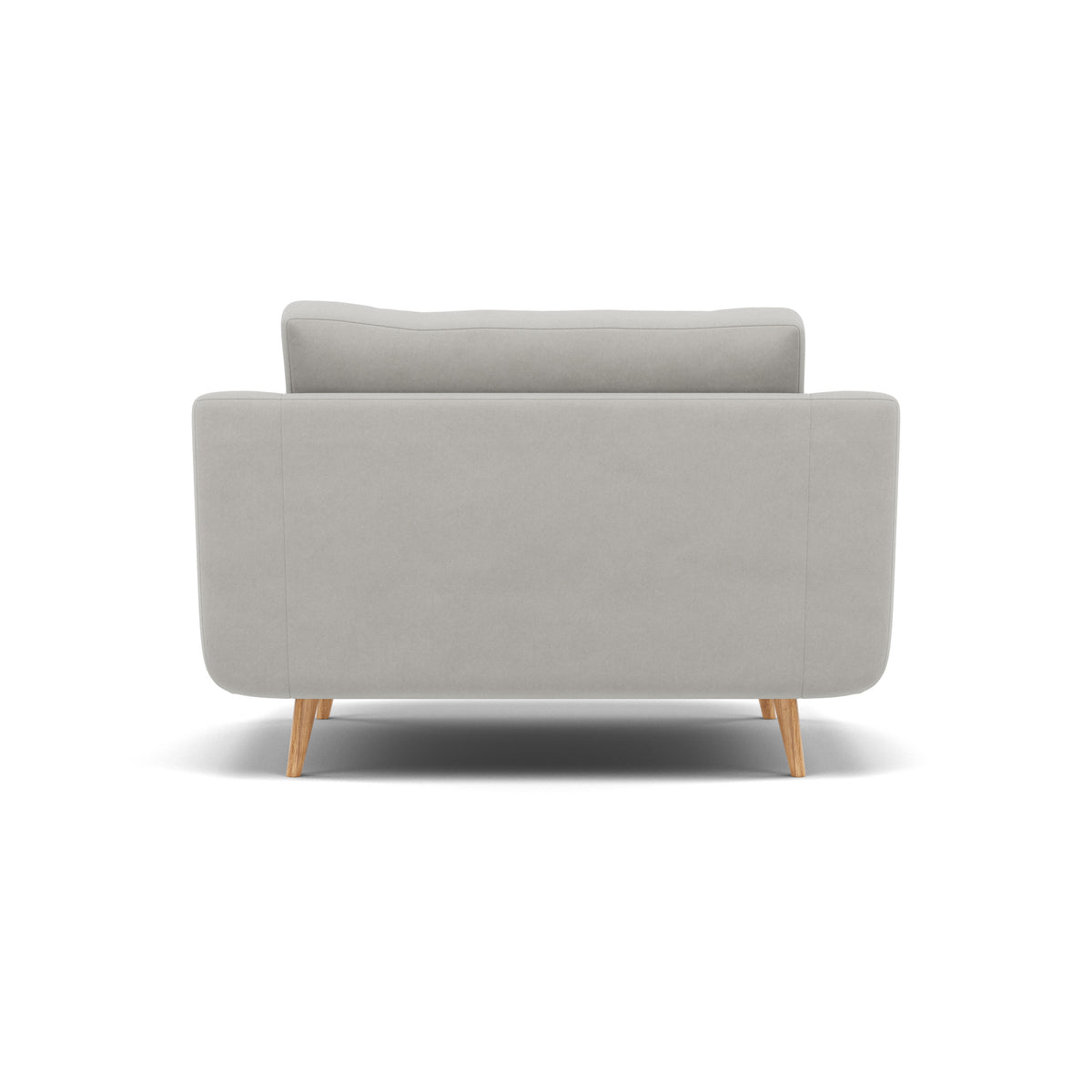 Phoebe Loveseat - Snuggler Chair Grade B — Plush Velvet Silver / Natural, gallery image 2