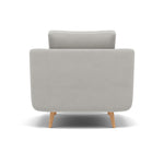 Phoebe Armchair - Chair Grade B — Plush Velvet Silver / Natural, gallery image 2