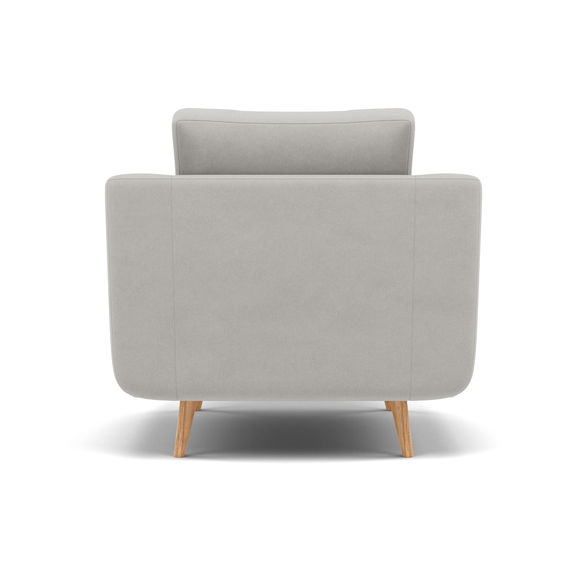 Phoebe Armchair - Chair Grade B — Plush Velvet Silver / Natural, gallery image 2