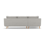 Phoebe Large Chaise Sofa - Large Chaise Sofa LHF Standard Back Grade B - Left Hand Facing — Plush Velvet Silver / Natural, gallery image 2