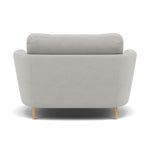 Phoebe Oval Loveseat - Oval Cuddler Grade B — Plush Velvet Silver / Natural, gallery image 2