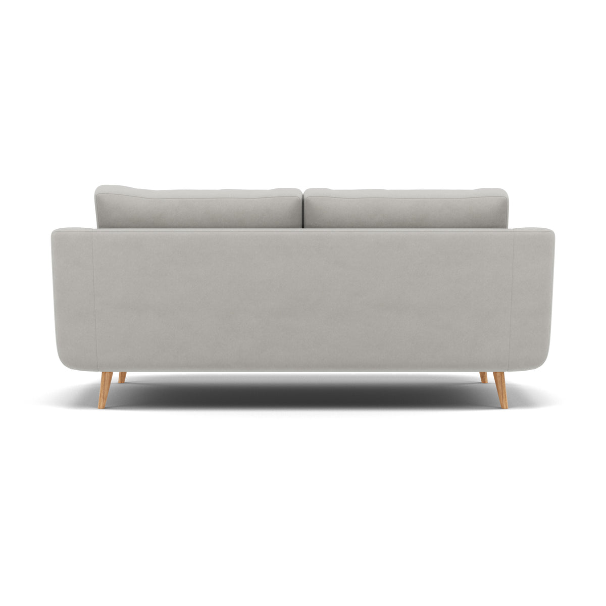 Phoebe 3 Seater Sofa - Large Sofa Standard Back Grade B — Plush Velvet Silver / Natural, gallery image 2