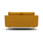 Phoebe 2 Seater Sofa - Small Sofa Standard Back Grade B — Plush Velvet Turmeric / Natural, gallery image 2
