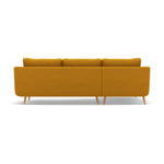 Phoebe Large Chaise Sofa - Large Chaise Sofa LHF Standard Back Grade B - Left Hand Facing — Plush Velvet Turmeric / Natural, gallery image 2