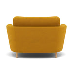 Phoebe Oval Loveseat - Oval Cuddler Grade B — Plush Velvet Turmeric / Natural, gallery image 2