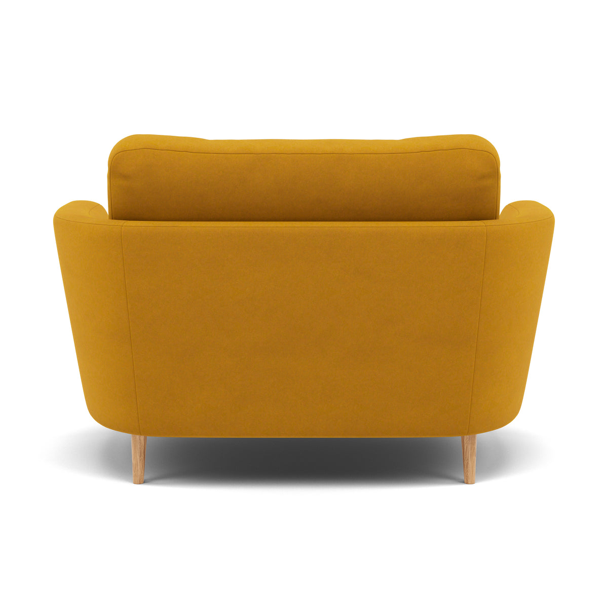 Phoebe Oval Loveseat - Oval Cuddler Grade B — Plush Velvet Turmeric / Natural, gallery image 2