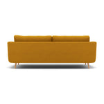 Phoebe 4 Seater Sofa - Extra Large Sofa Standard Back Grade B — Plush Velvet Turmeric / Natural, gallery image 2
