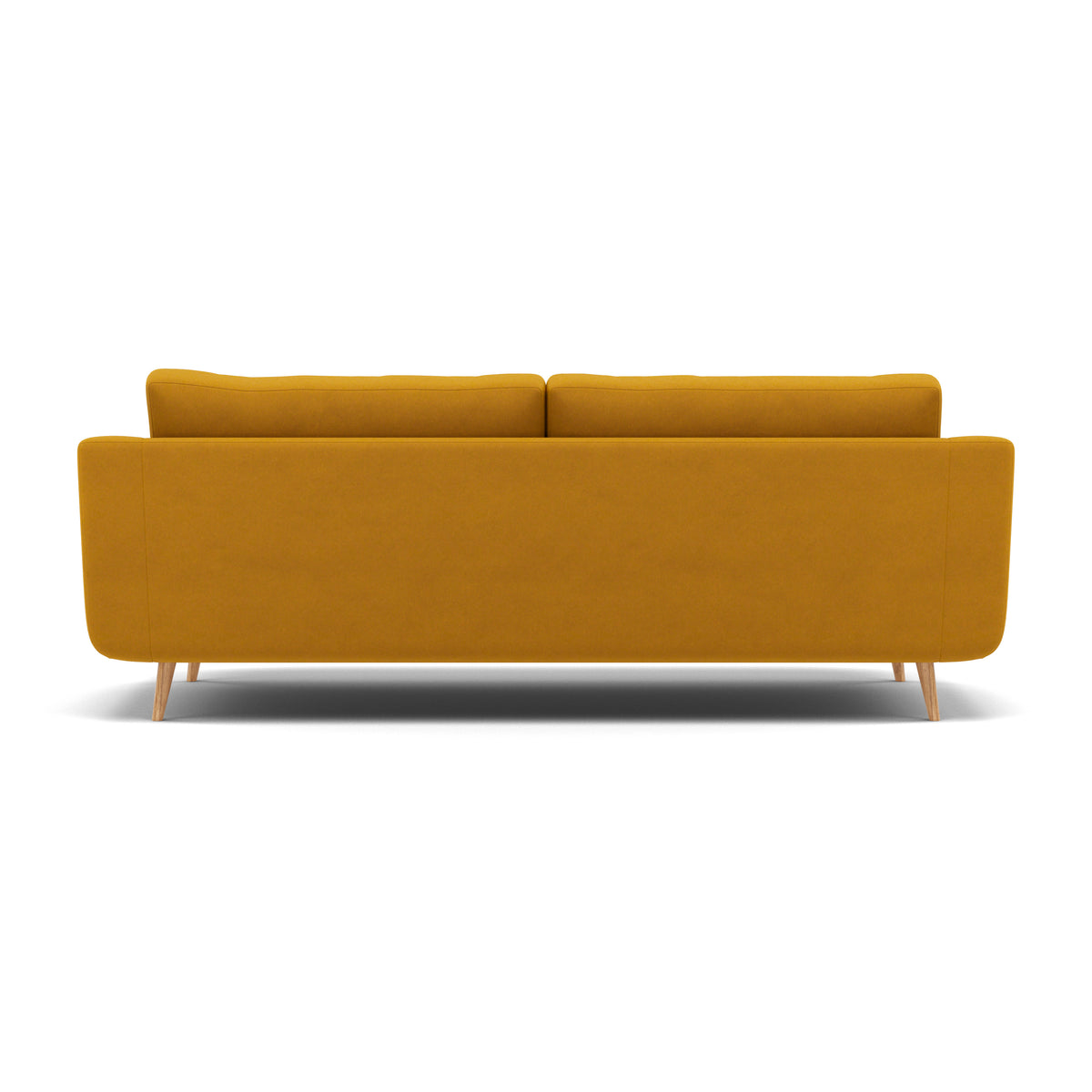 Phoebe 4 Seater Sofa - Extra Large Sofa Standard Back Grade B — Plush Velvet Turmeric / Natural, gallery image 2