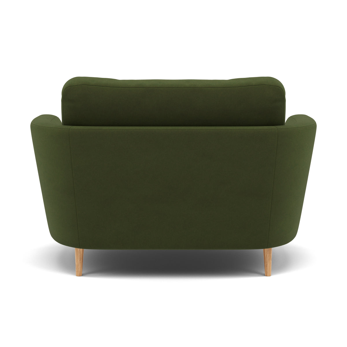 Phoebe Oval Loveseat - Oval Cuddler Grade B — Plush Velvet Vine / Natural, gallery image 2