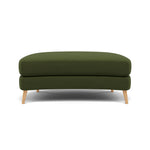 Phoebe Oval Footstool - Oval Cuddler Stool Grade B — Plush Velvet Vine / Natural, gallery image 2