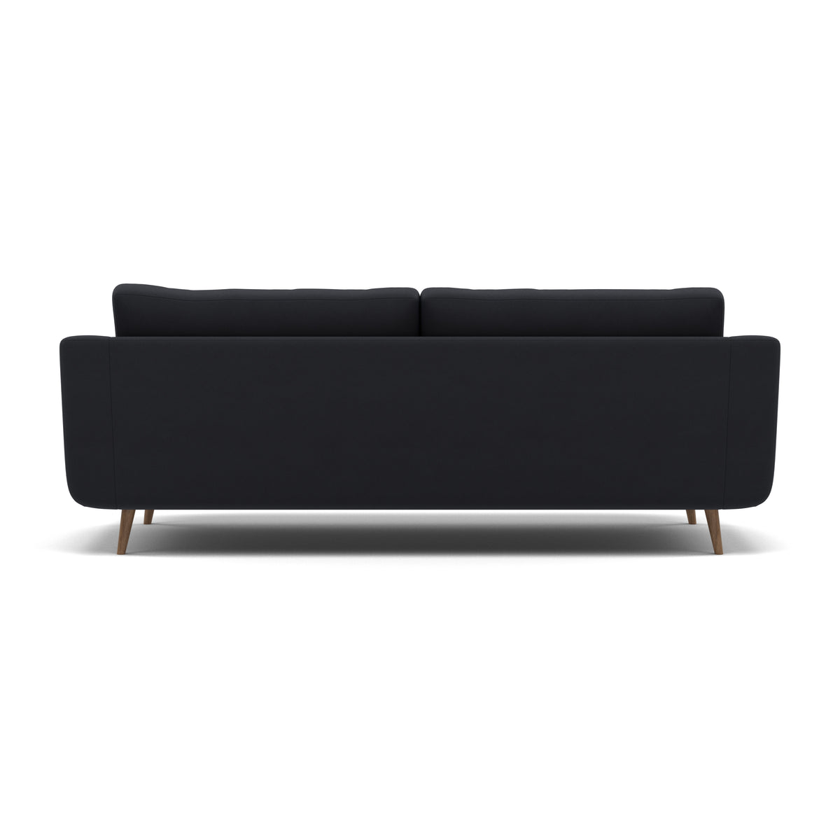Phoebe 4 Seater Sofa - Extra Large Sofa Standard Back Grade B — Plush Velvet Charcoal / Weathered Oak, gallery image 2