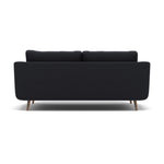 Phoebe 3 Seater Sofa - Large Sofa Standard Back Grade B — Plush Velvet Charcoal / Weathered Oak, gallery image 2