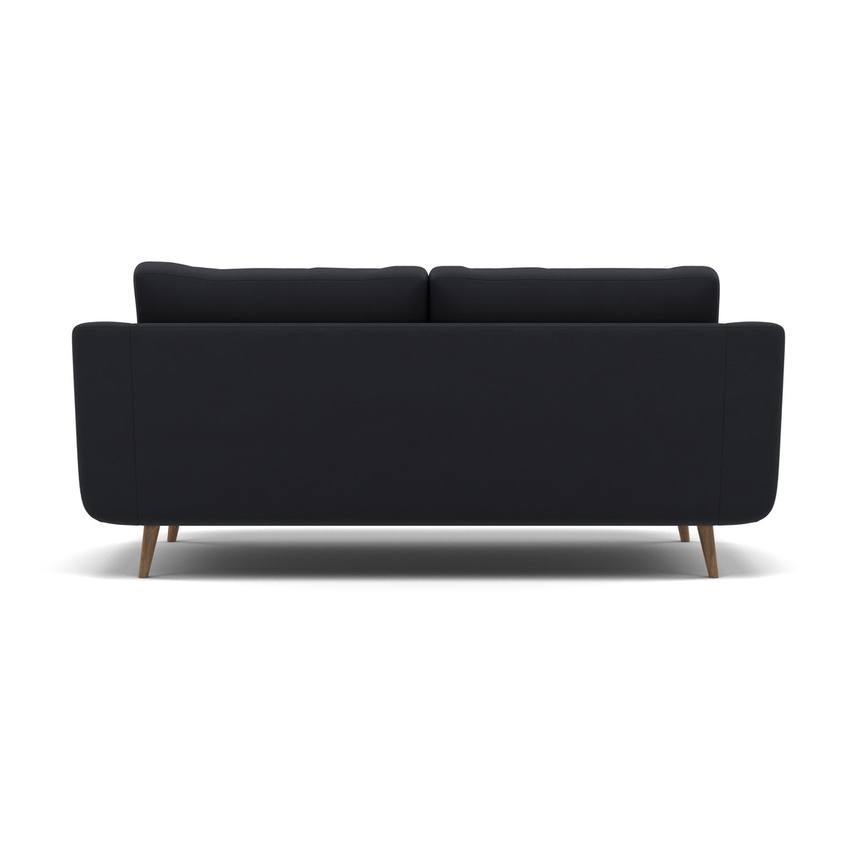 Phoebe 3 Seater Sofa - Large Sofa Standard Back Grade B — Plush Velvet Charcoal / Weathered Oak, gallery image 2