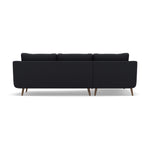 Phoebe Large Chaise Sofa - Large Chaise Sofa LHF Standard Back Grade B - Left Hand Facing — Plush Velvet Charcoal / Weathered Oak, gallery image 2