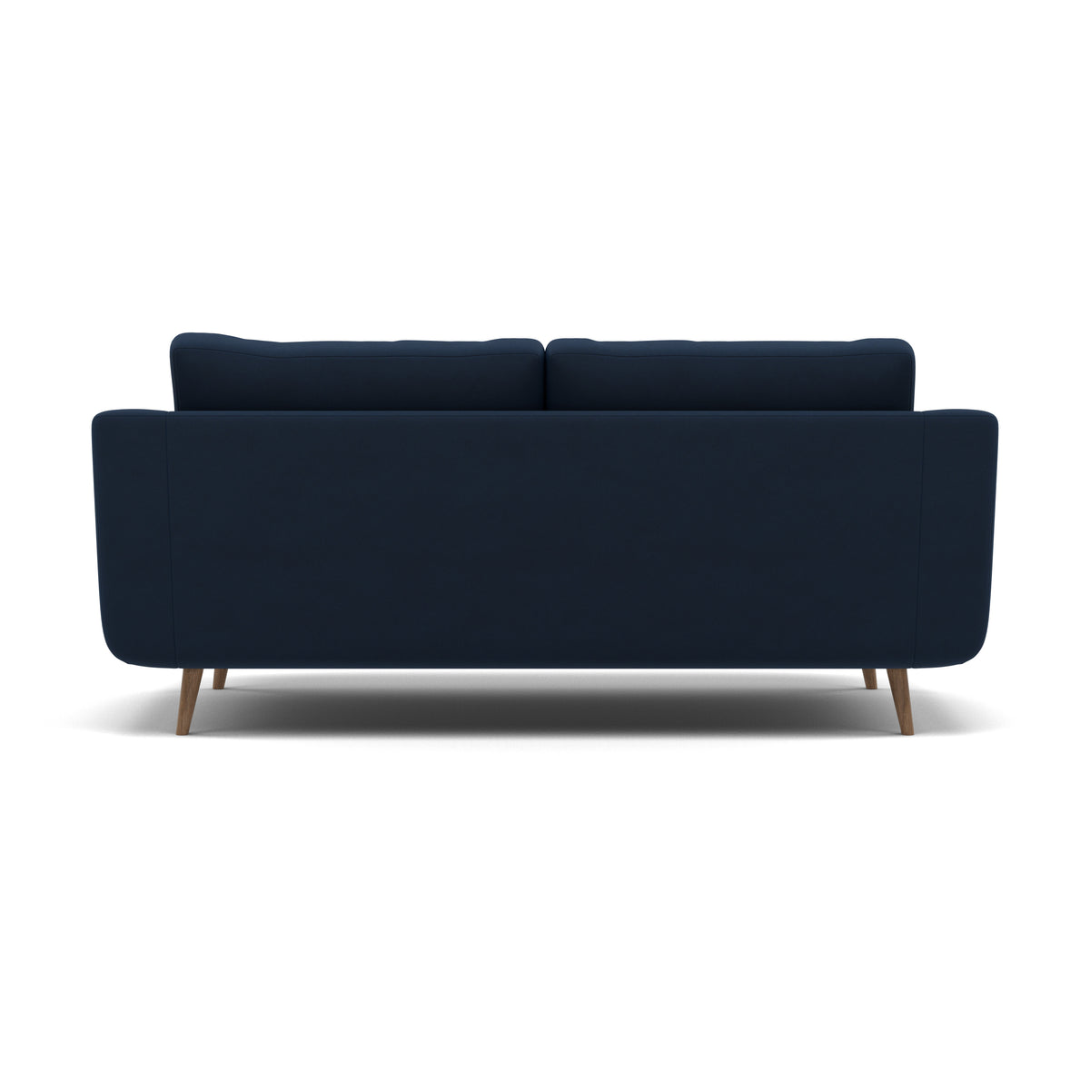 Phoebe 3 Seater Sofa - Large Sofa Standard Back Grade B — Plush Velvet Indigo / Weathered Oak, gallery image 2