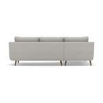 Phoebe Large Chaise Sofa - Large Chaise Sofa LHF Standard Back Grade B - Left Hand Facing — Plush Velvet Silver / Weathered Oak, gallery image 2