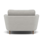 Phoebe Oval Loveseat - Oval Cuddler Grade B — Plush Velvet Silver / Weathered Oak, gallery image 2