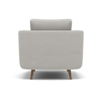 Phoebe Armchair - Chair Grade B — Plush Velvet Silver / Weathered Oak, gallery image 2
