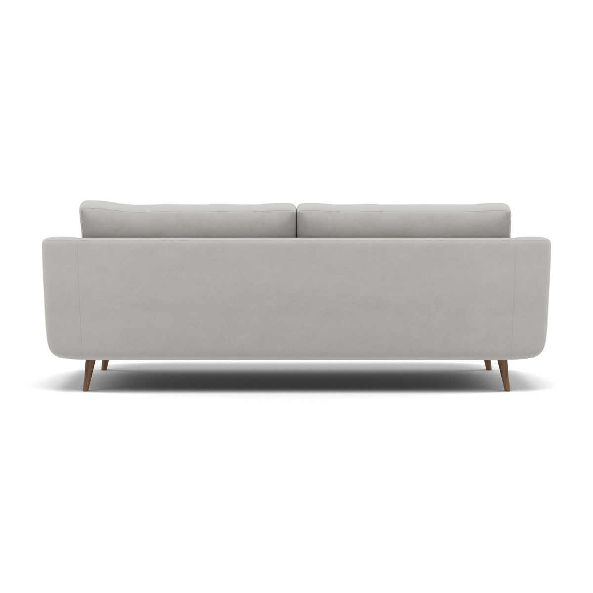 Phoebe 4 Seater Sofa - Extra Large Sofa Standard Back Grade B — Plush Velvet Silver / Weathered Oak, gallery image 2