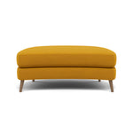Phoebe Oval Footstool - Oval Cuddler Stool Grade B — Plush Velvet Turmeric / Weathered Oak, gallery image 2