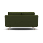 Phoebe 2 Seater Sofa - Small Sofa Standard Back Grade B — Plush Velvet Vine / Weathered Oak, gallery image 2