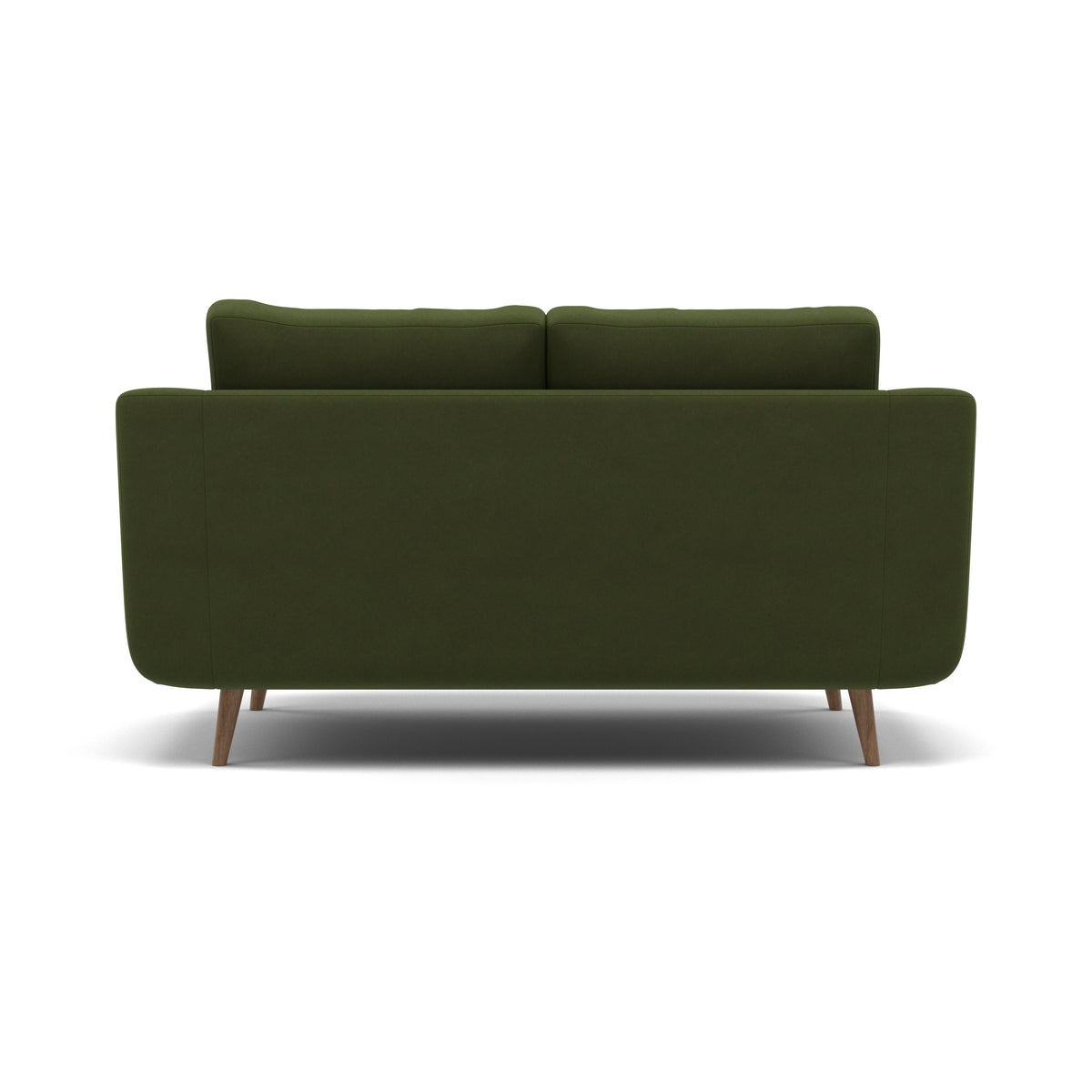 Phoebe 2 Seater Sofa - Small Sofa Standard Back Grade B — Plush Velvet Vine / Weathered Oak, gallery image 2