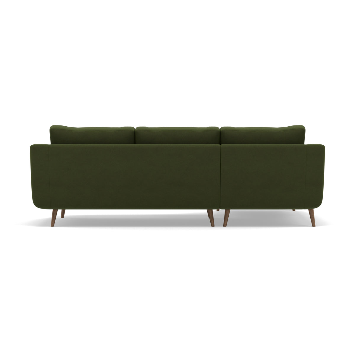 Phoebe Large Chaise Sofa - Large Chaise Sofa LHF Standard Back Grade B - Left Hand Facing — Plush Velvet Vine / Weathered Oak, gallery image 2