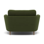 Phoebe Oval Loveseat - Oval Cuddler Grade B — Plush Velvet Vine / Weathered Oak, gallery image 2