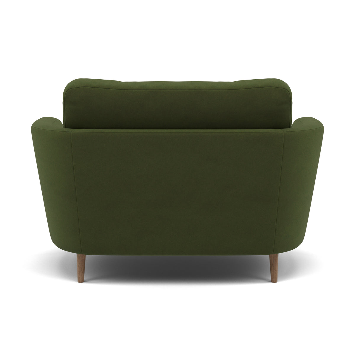 Phoebe Oval Loveseat - Oval Cuddler Grade B — Plush Velvet Vine / Weathered Oak, gallery image 2