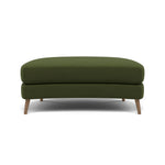 Phoebe Oval Footstool - Oval Cuddler Stool Grade B — Plush Velvet Vine / Weathered Oak, gallery image 2