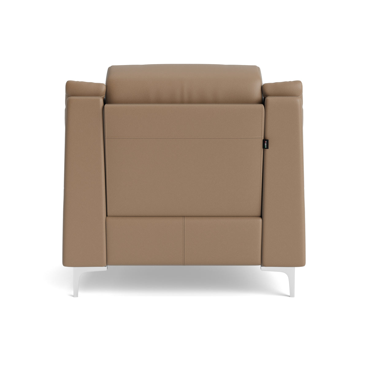 Nicoletti Carmen Recliner Armchair - Power Recliner Chair CB - Power Recliner with USB — Feet: Shiny Metal / Torello PS 312 Taupe, gallery image 2