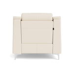 Nicoletti Carmen Recliner Armchair - Power Recliner Chair CB - Power Recliner with USB — Feet: Shiny Metal / Torello PS Bianco 93, gallery image 2
