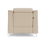 Nicoletti Carmen Recliner Armchair - Power Recliner Chair CB - Power Recliner with USB — Feet: Shiny Metal / Torello PS Fango 352, gallery image 2