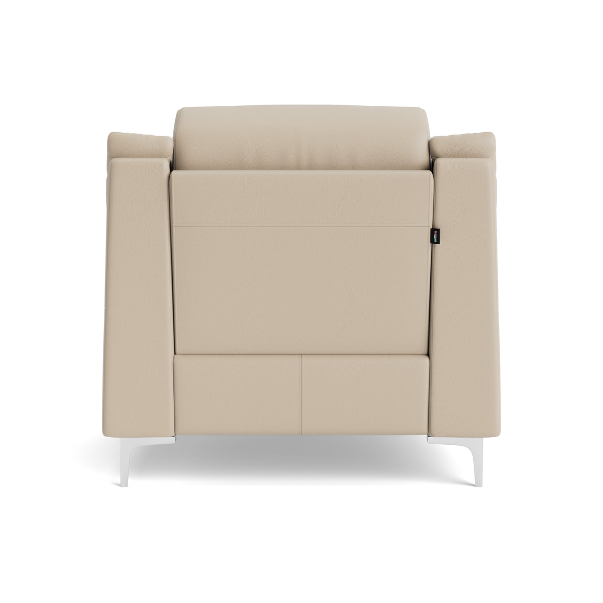 Nicoletti Carmen Recliner Armchair - Power Recliner Chair CB - Power Recliner with USB — Feet: Shiny Metal / Torello PS Fango 352, gallery image 2