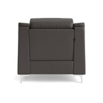 Nicoletti Carmen Recliner Armchair - Power Recliner Chair CB - Power Recliner with USB — Feet: Shiny Metal / Torello PS Grigio Scuro 327, gallery image 2