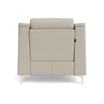 Nicoletti Carmen Recliner Armchair - Power Recliner Chair CB - Power Recliner with USB — Feet: Shiny Metal / Torello PS Tortora 328, gallery image 2