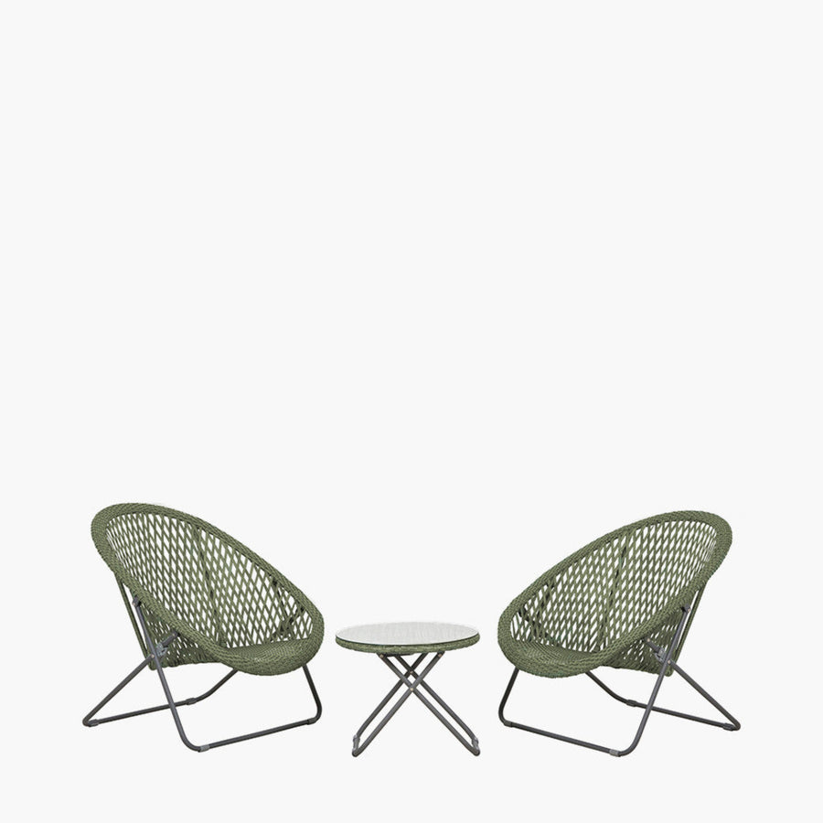 Tobs Lounge Bistro Set Green Sterling Home 2