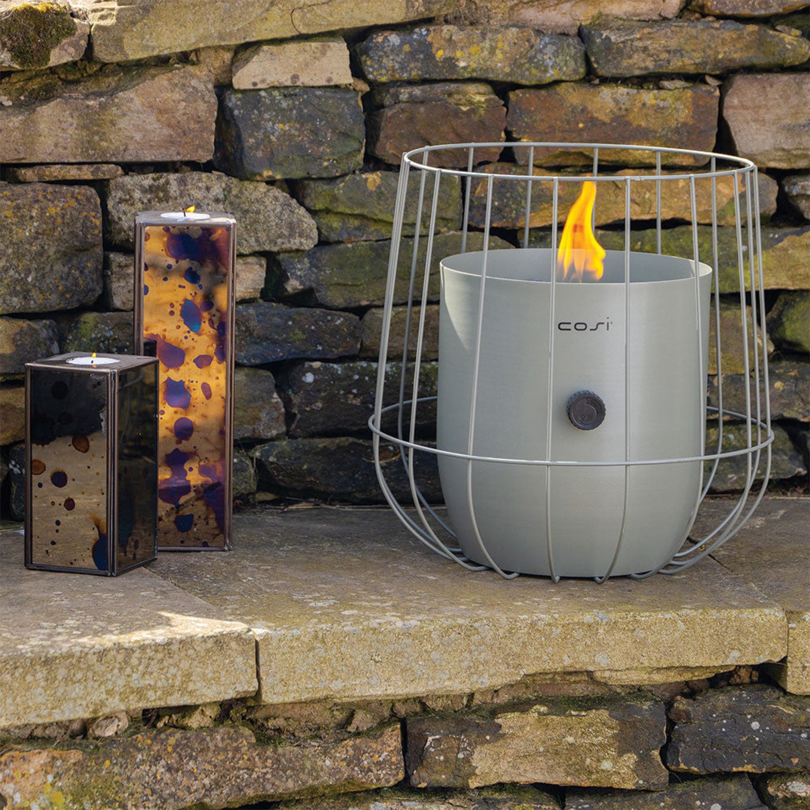 Cosiscoop Basket Olive Lantern - Cosiscoop Basket Olive Lantern Sterling Home 1