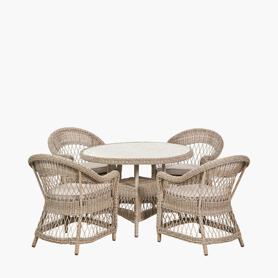 Pattaya Outdoor 4 Seater Dining Set Sterling Home 2