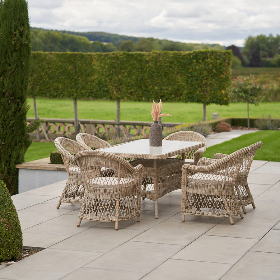 Pattaya Outdoor 6 Seater Dining Set Sterling Home 1