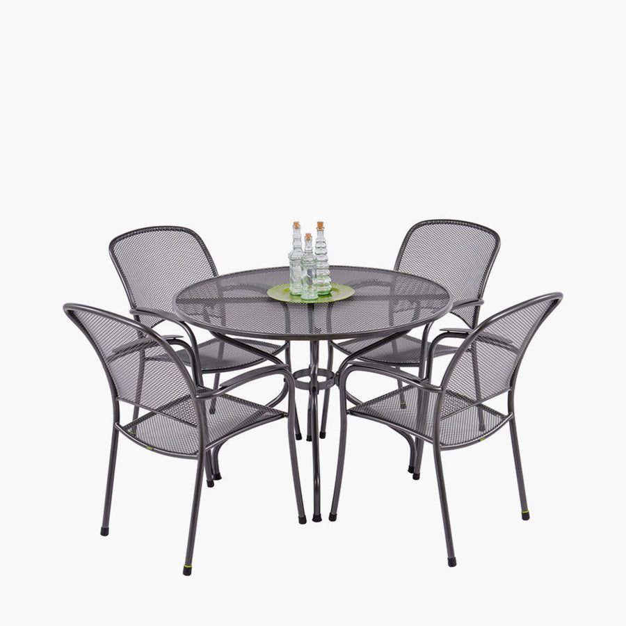 Carlo Round 4 Seater Dining Set - Carlo 4 Seat Dining Set Sterling Home 2