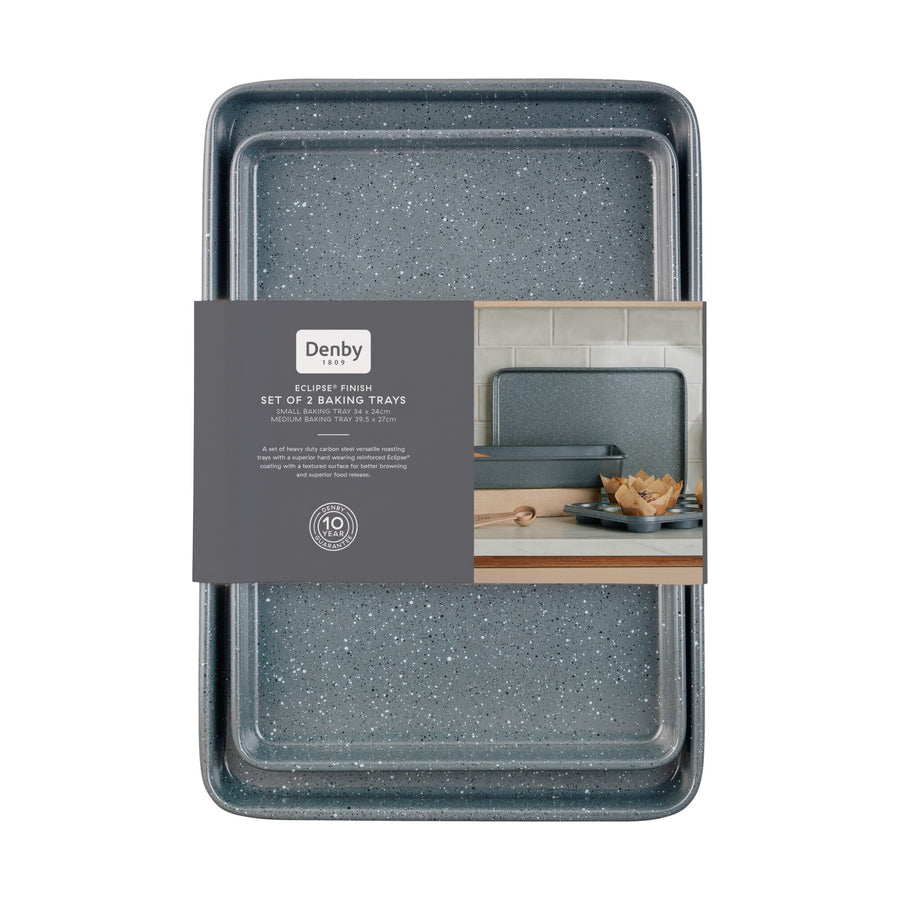 Denby Eclipse Finish Set Of 2 Baking Sheets - Denby Eclipse Finish Set Of 2 Baking Sheets Sterling Home 1
