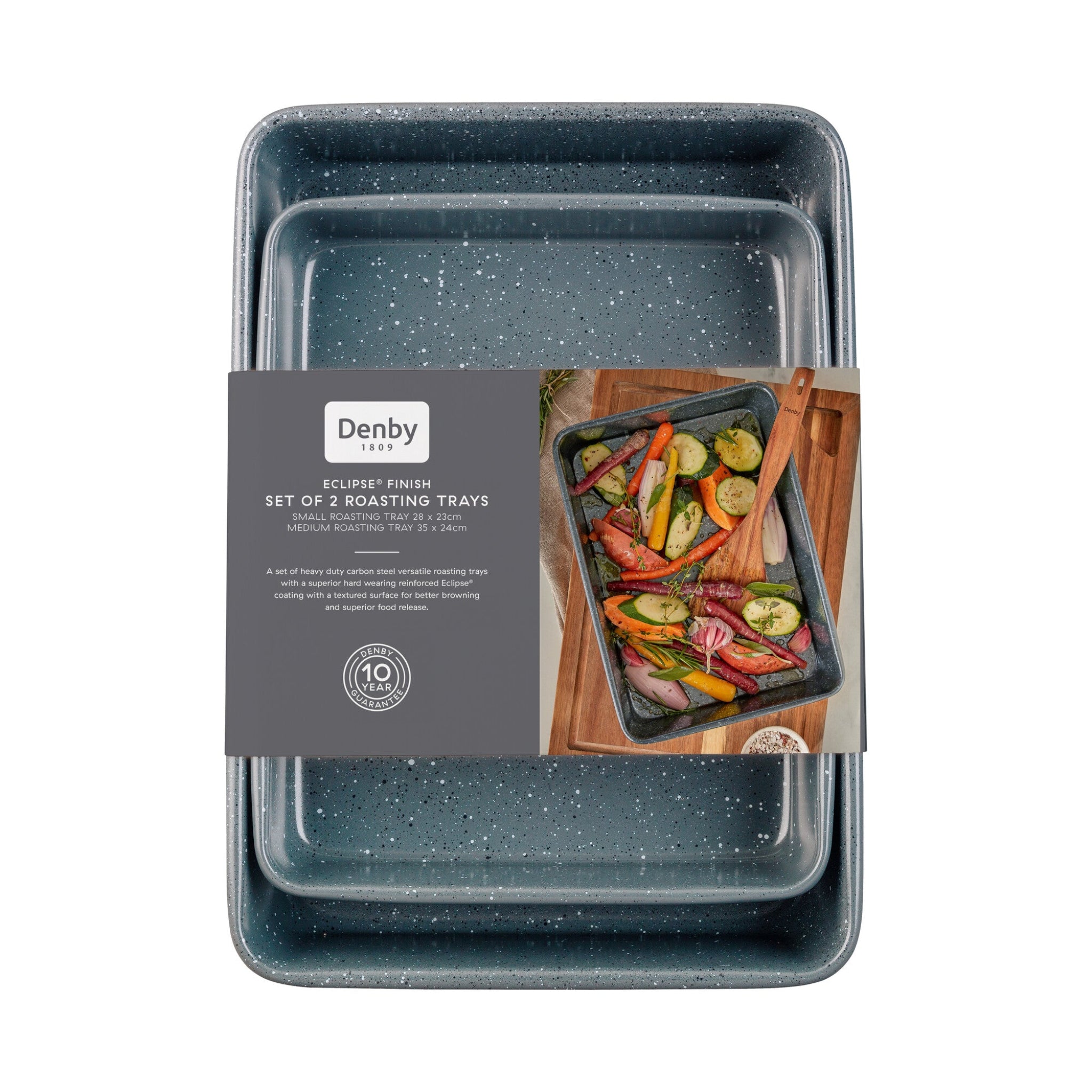 Denby Eclipse Finish Set Of 2 Roasting Trays - Denby Eclipse Finish Set Of 2 Roasting Trays Sterling Home 1